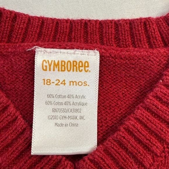 Gymboree - 18-24M - Red Argyle Sweater Vest - Picture 3 of 3